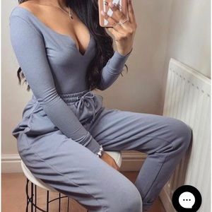 Ribbed long sleeve bodysuit